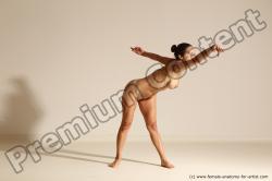 Nude Gymnastic poses Woman White Moving poses Slim medium blond Dynamic poses Pinup